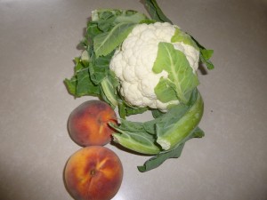 Peaches and cauliflower