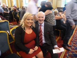 President of the 6th Congress Brian Symington from Belfast with one of the interpreters at the City Hall