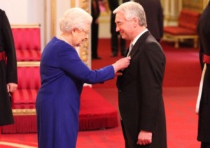 Paul Clark honoured with an MBE by the Queen at Buckingham Palace