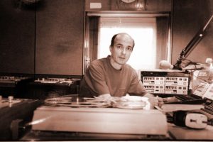 Roland Jaquarello in the BBC recording studio, Belfast, 1996 