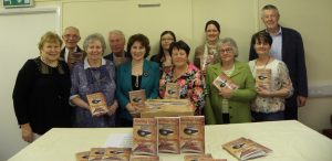 Left to right: Back Row: Leo Convery, Pat McErlean, Stephanie Smith, Iv Carlton, Damien Clarke. Front Row: Anne McCusker, Elizabeth Flynn, Betty Hueston, Una Porter, Rosie O’Neill, Clare McKay.