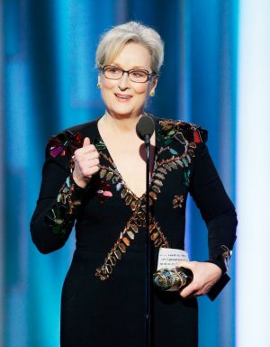 Meryl Street at the Golden Globes