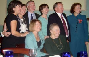 The O'Neill family on the occasion of Moira O'Neill's daughter Marnie receiving her MBE in London.