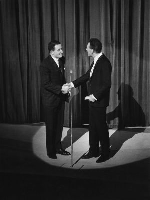 Belfast man Paddy Hopkirk and Bruce at the London Palladium